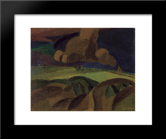 Landscape 20x24 Black Modern Wood Framed Art Print Poster by Smet, Gustave de