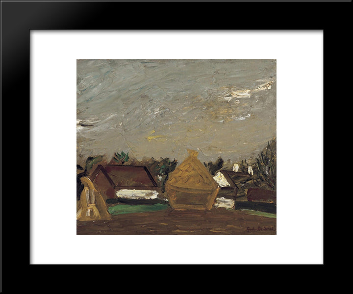 Landschap Met Stromijt 20x24 Black Modern Wood Framed Art Print Poster by Smet, Gustave de