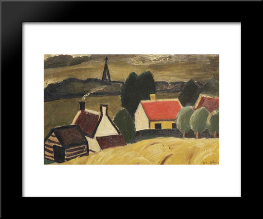 The Ripe Cornfield 20x24 Black Modern Wood Framed Art Print Poster by Smet, Gustave de