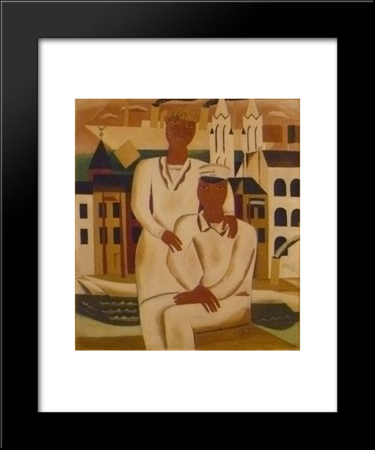 The Young Captain 20x24 Black Modern Wood Framed Art Print Poster by Smet, Gustave de