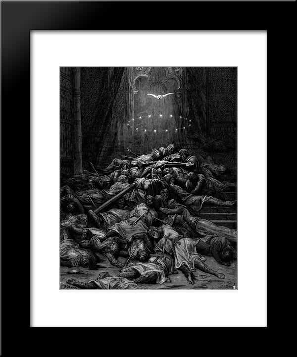 A Celestial Light 20x24 Black Modern Wood Framed Art Print Poster by Dore, Gustave