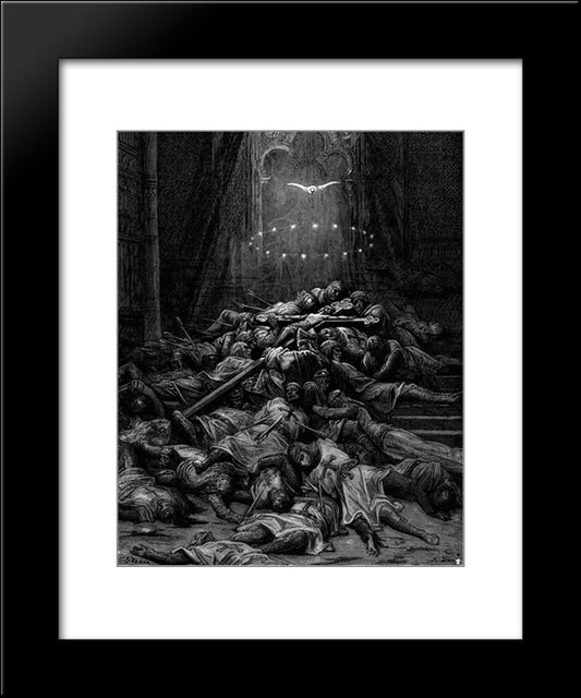 A Celestial Light 20x24 Black Modern Wood Framed Art Print Poster by Dore, Gustave