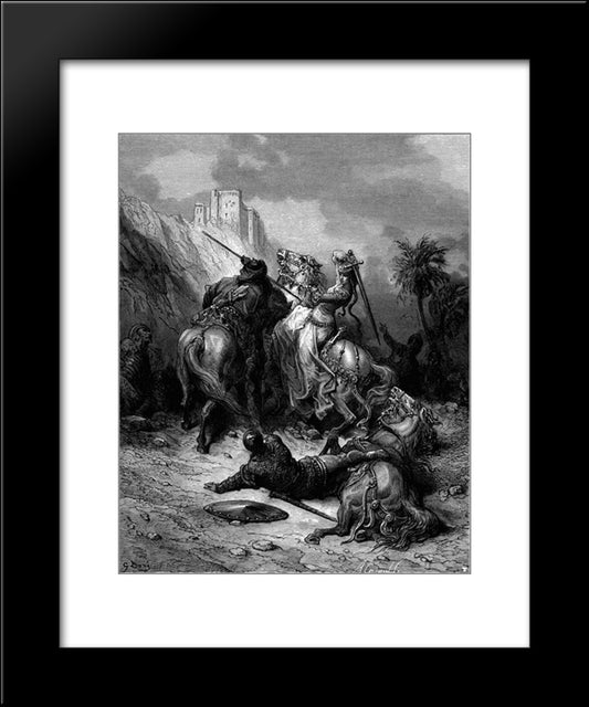 A Heroine Florine Of Burgundy 20x24 Black Modern Wood Framed Art Print Poster by Dore, Gustave