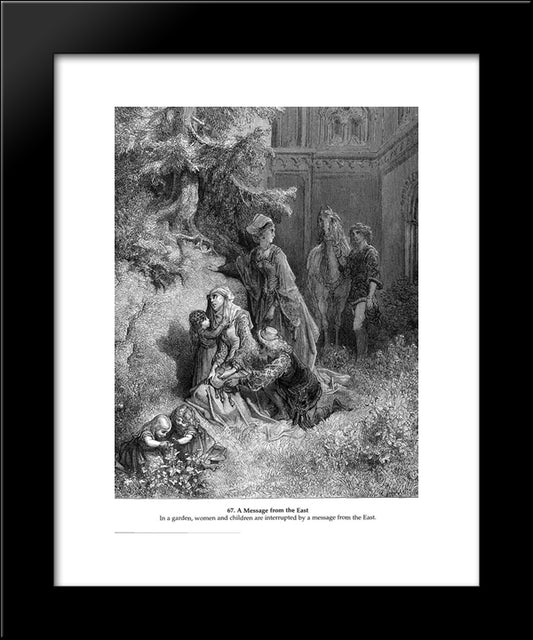 A Message From The East 20x24 Black Modern Wood Framed Art Print Poster by Dore, Gustave