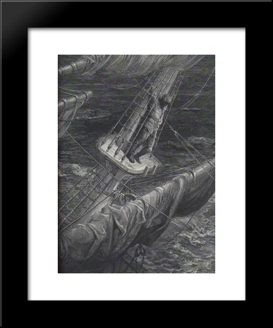 Ancient Mariner 20x24 Black Modern Wood Framed Art Print Poster by Dore, Gustave