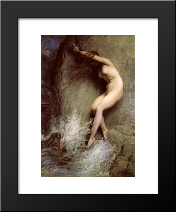 Andromeda 20x24 Black Modern Wood Framed Art Print Poster by Dore, Gustave