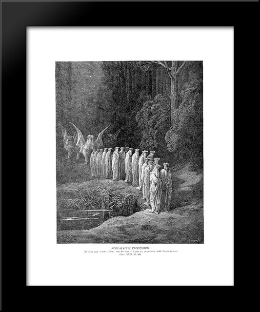 Apocalyptic Procession 20x24 Black Modern Wood Framed Art Print Poster by Dore, Gustave