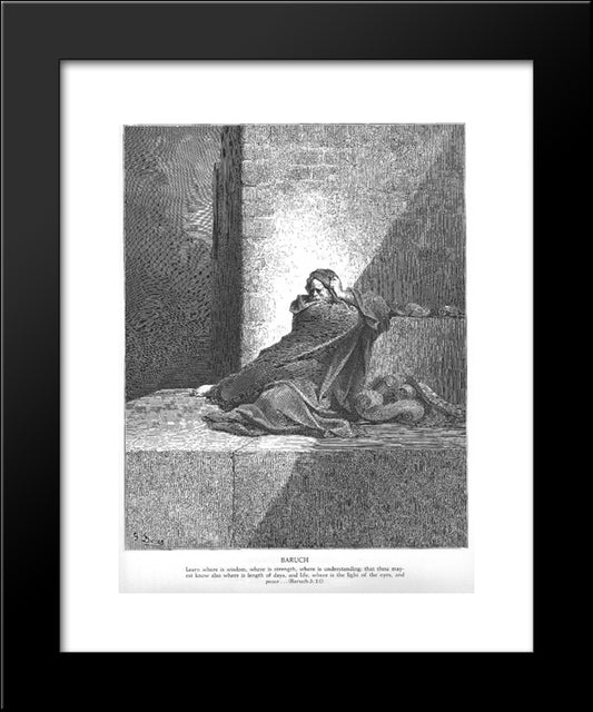Baruch 20x24 Black Modern Wood Framed Art Print Poster by Dore, Gustave