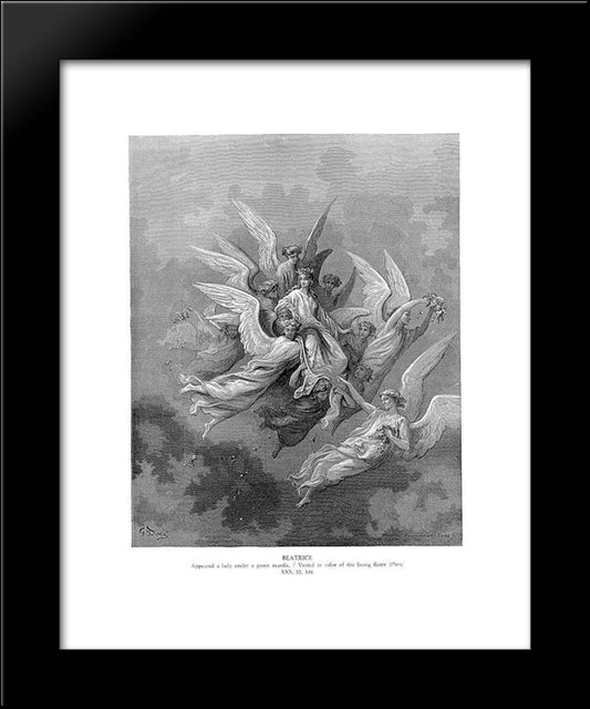 Beatrice 20x24 Black Modern Wood Framed Art Print Poster by Dore, Gustave