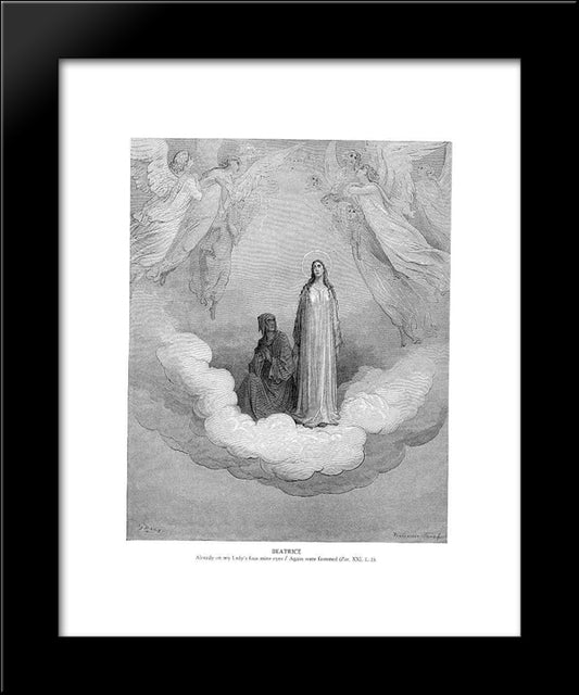 Beatrice Ii 20x24 Black Modern Wood Framed Art Print Poster by Dore, Gustave