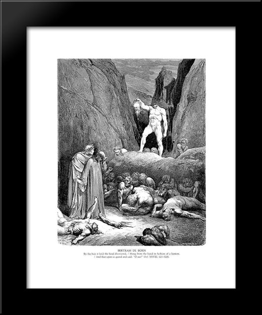 Bertram De Born 20x24 Black Modern Wood Framed Art Print Poster by Dore, Gustave