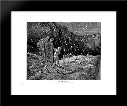 Brunetto Latini 20x24 Black Modern Wood Framed Art Print Poster by Dore, Gustave