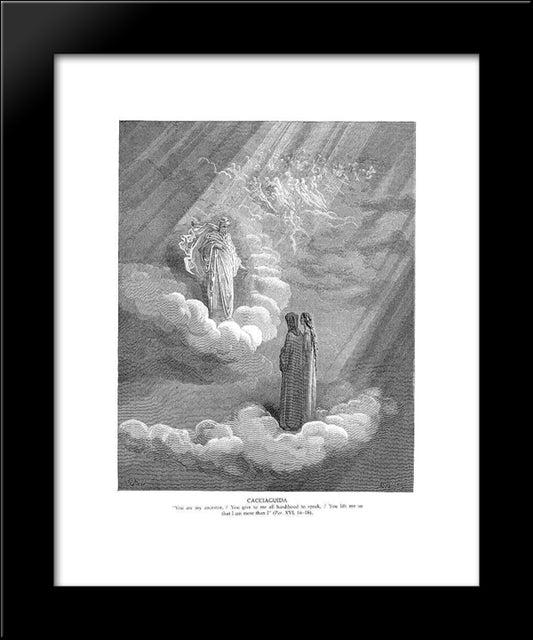 Cacciaguida 20x24 Black Modern Wood Framed Art Print Poster by Dore, Gustave
