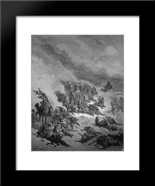 Crusade Against The Moors Of Granada 20x24 Black Modern Wood Framed Art Print Poster by Dore, Gustave