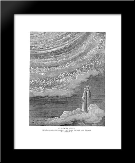 Crystalline Heaven 20x24 Black Modern Wood Framed Art Print Poster by Dore, Gustave