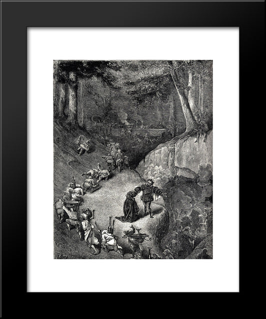 Donkeyskin 20x24 Black Modern Wood Framed Art Print Poster by Dore, Gustave