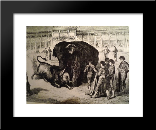Elephant 20x24 Black Modern Wood Framed Art Print Poster by Dore, Gustave