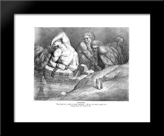 Ephialtes 20x24 Black Modern Wood Framed Art Print Poster by Dore, Gustave
