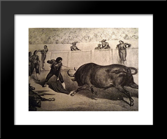 Estocade 20x24 Black Modern Wood Framed Art Print Poster by Dore, Gustave