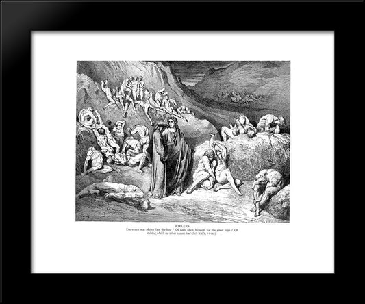 Forgers Ii 20x24 Black Modern Wood Framed Art Print Poster by Dore, Gustave