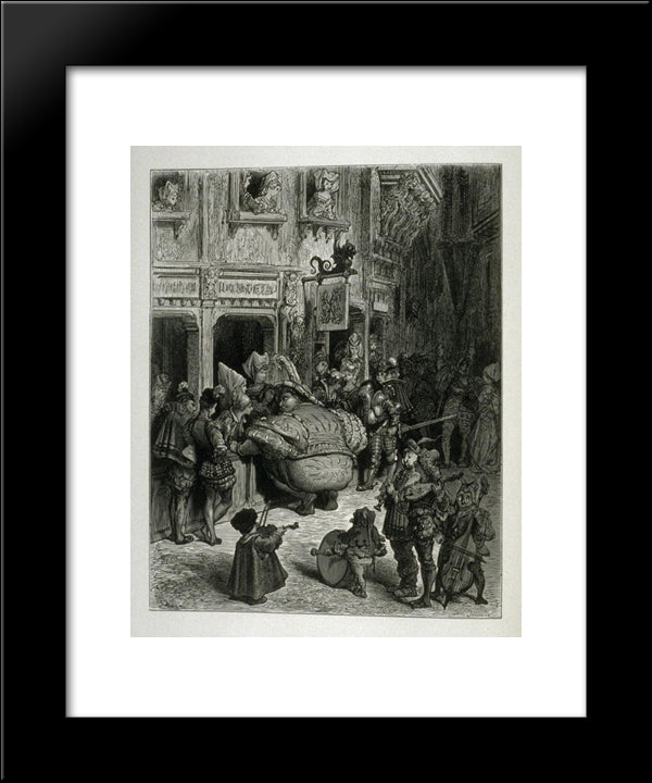 Gargantua 20x24 Black Modern Wood Framed Art Print Poster by Dore, Gustave