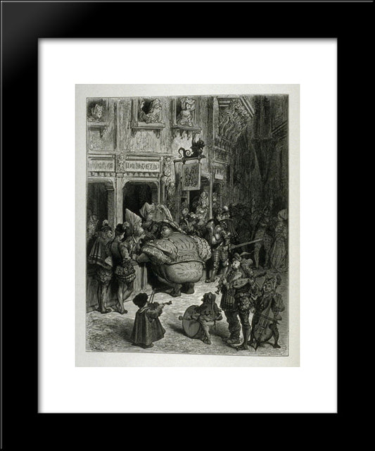 Gargantua 20x24 Black Modern Wood Framed Art Print Poster by Dore, Gustave