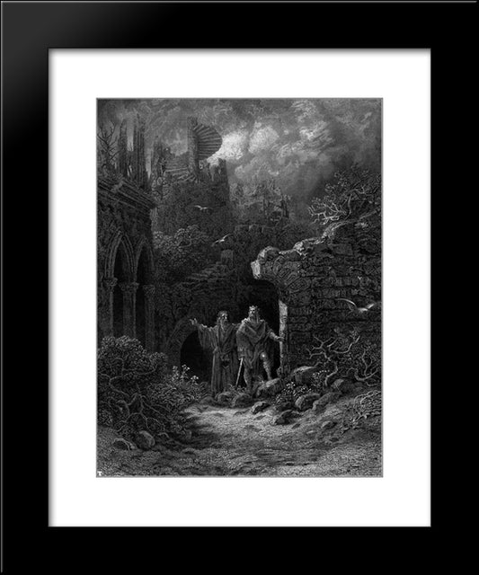 Idylls Of The King 20x24 Black Modern Wood Framed Art Print Poster by Dore, Gustave