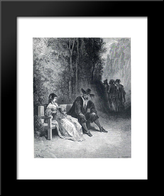 Illustration For The Girl 20x24 Black Modern Wood Framed Art Print Poster by Dore, Gustave
