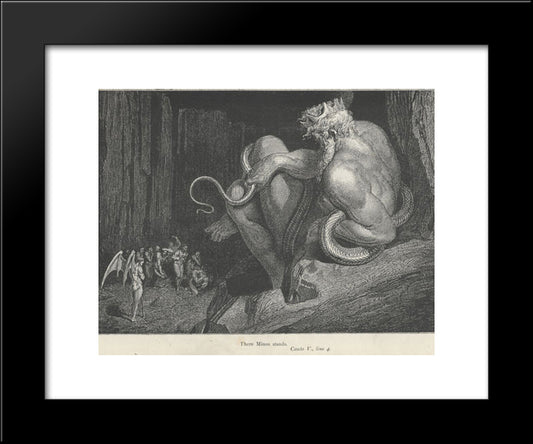 Inferno Canto 5 20x24 Black Modern Wood Framed Art Print Poster by Dore, Gustave