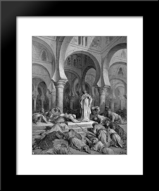 Invocation To Muhammad 20x24 Black Modern Wood Framed Art Print Poster by Dore, Gustave