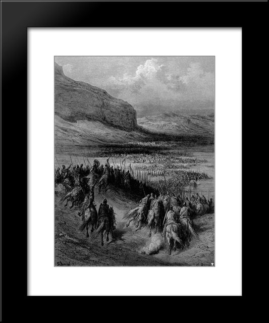 Ottomans Penetrate Hungary 20x24 Black Modern Wood Framed Art Print Poster by Dore, Gustave