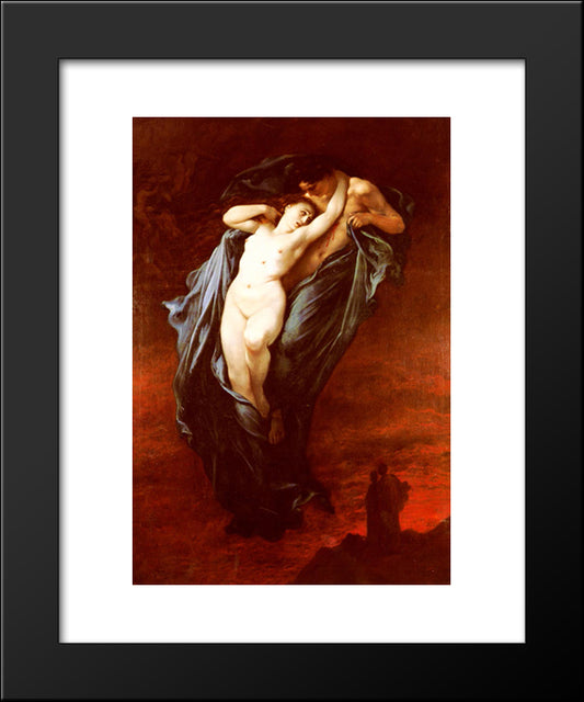 Paolo And Francesca Da Rimini 20x24 Black Modern Wood Framed Art Print Poster by Dore, Gustave