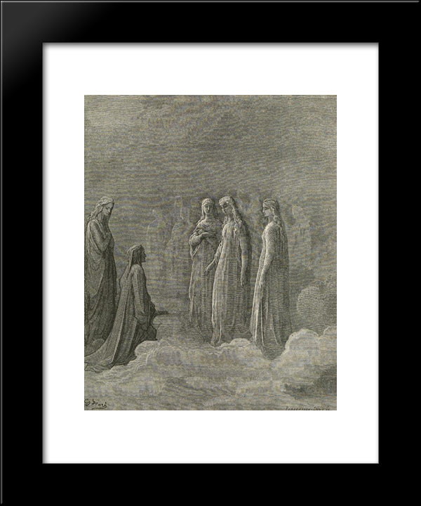 Paradiso Canto 2 20x24 Black Modern Wood Framed Art Print Poster by Dore, Gustave