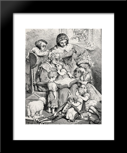 Perrault 20x24 Black Modern Wood Framed Art Print Poster by Dore, Gustave