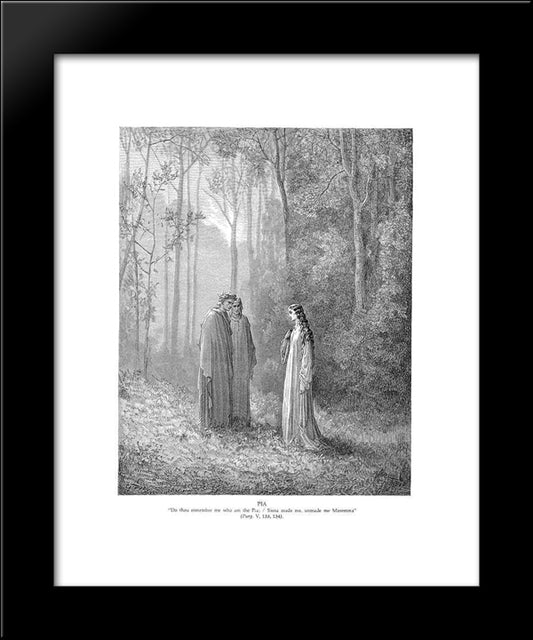 Pia 20x24 Black Modern Wood Framed Art Print Poster by Dore, Gustave
