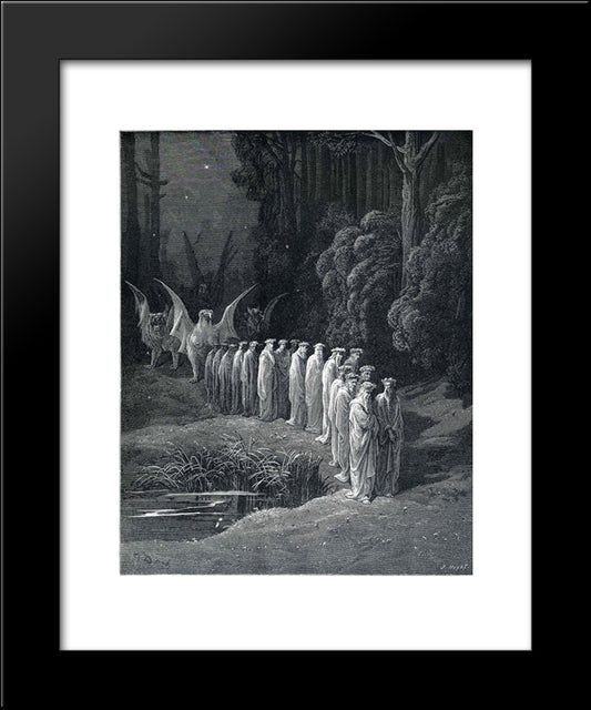 Purgatorio 20x24 Black Modern Wood Framed Art Print Poster by Dore, Gustave