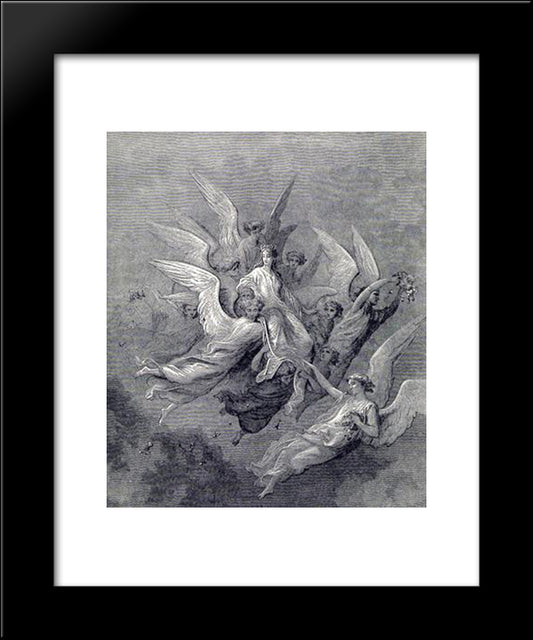 Purgatorio Canto 30 20x24 Black Modern Wood Framed Art Print Poster by Dore, Gustave
