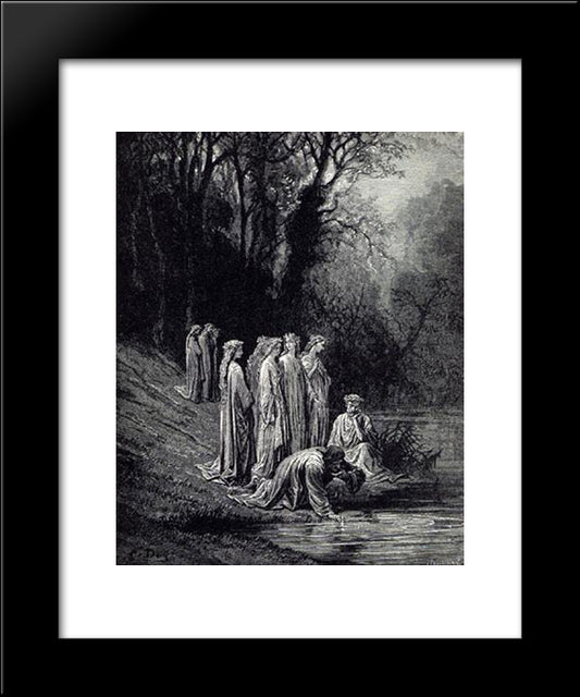 Purgatorio Canto 33 20x24 Black Modern Wood Framed Art Print Poster by Dore, Gustave