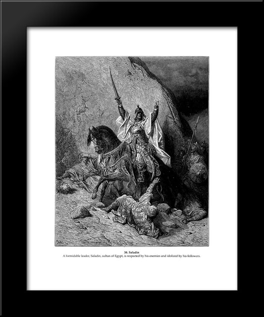 Saladin 20x24 Black Modern Wood Framed Art Print Poster by Dore, Gustave
