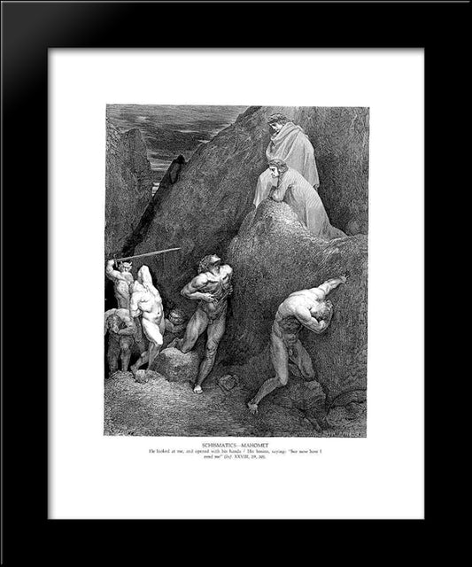 Schismatics--Mahomet 20x24 Black Modern Wood Framed Art Print Poster by Dore, Gustave
