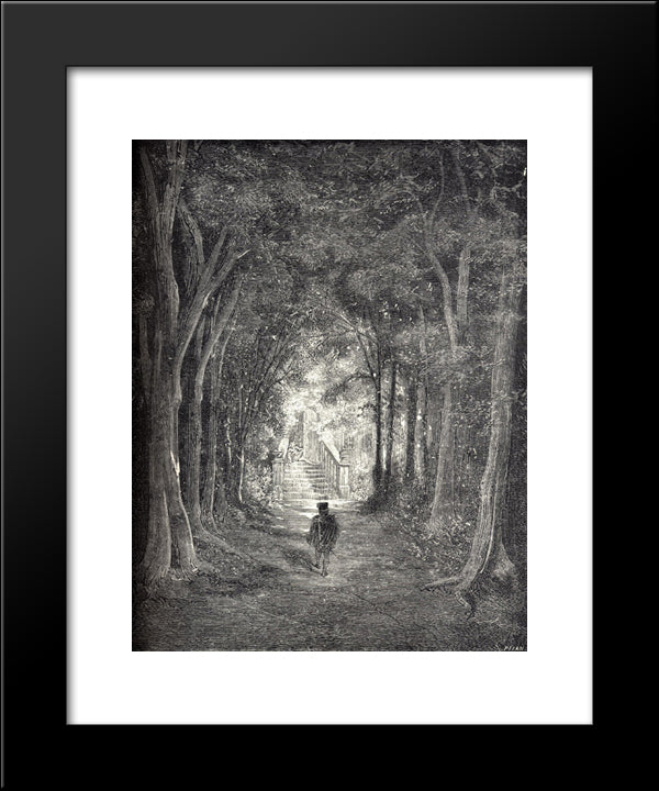 Sleeping Beauty 20x24 Black Modern Wood Framed Art Print Poster by Dore, Gustave