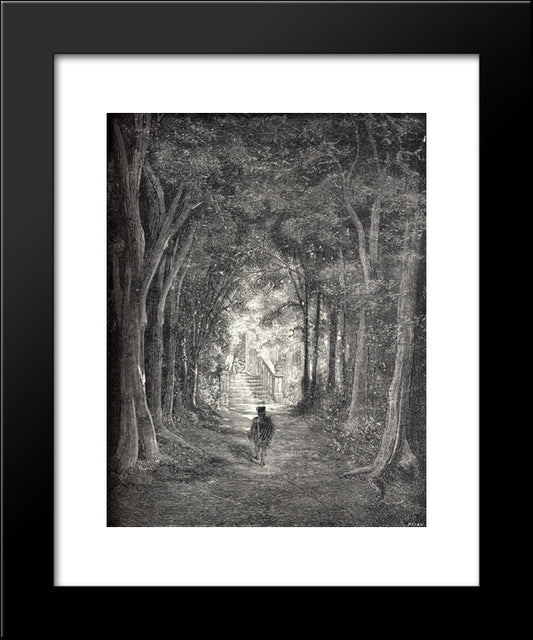 Sleeping Beauty 20x24 Black Modern Wood Framed Art Print Poster by Dore, Gustave