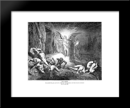 The Angel 20x24 Black Modern Wood Framed Art Print Poster by Dore, Gustave
