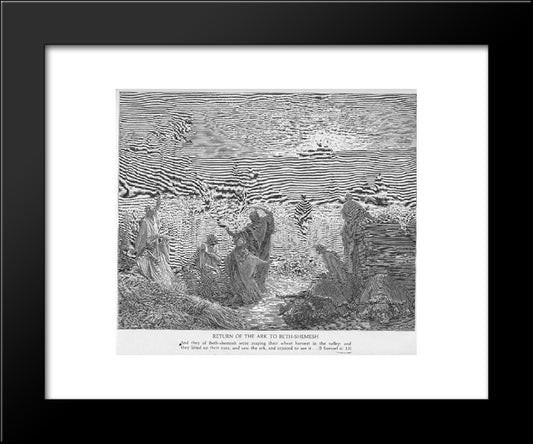 The Ark Is Returned To Beth Shemesh 20x24 Black Modern Wood Framed Art Print Poster by Dore, Gustave