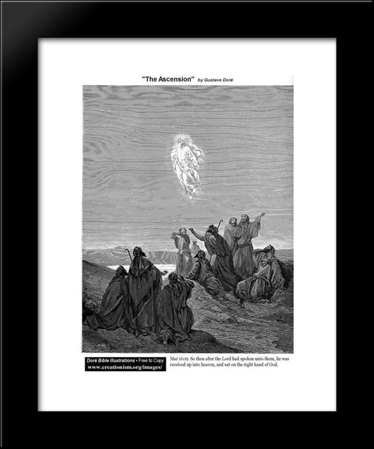 The Ascension 20x24 Black Modern Wood Framed Art Print Poster by Dore, Gustave
