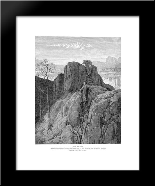 The Ascent 20x24 Black Modern Wood Framed Art Print Poster by Dore, Gustave