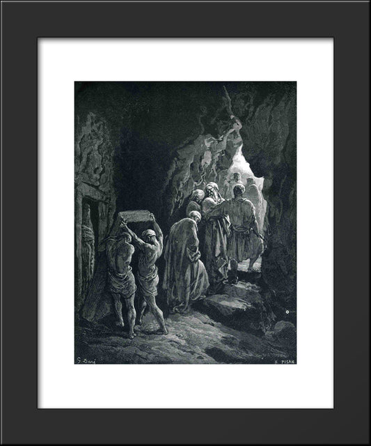 The Burial Of Sarah 20x24 Black Modern Wood Framed Art Print Poster by Dore, Gustave