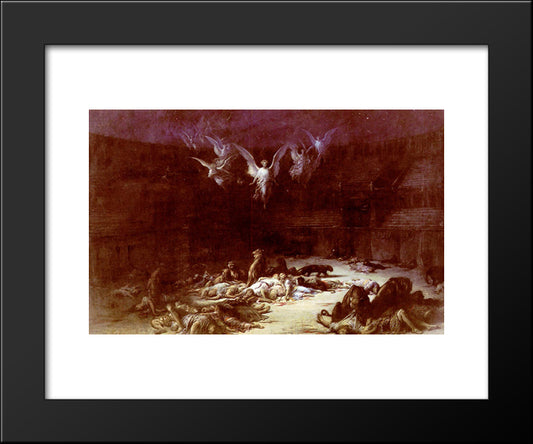 The Christian Martyrs 20x24 Black Modern Wood Framed Art Print Poster by Dore, Gustave