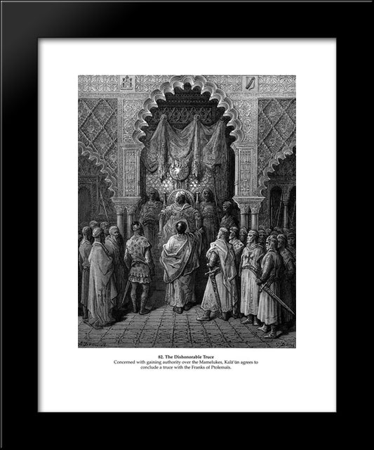 The Dishonorable Truce 20x24 Black Modern Wood Framed Art Print Poster by Dore, Gustave