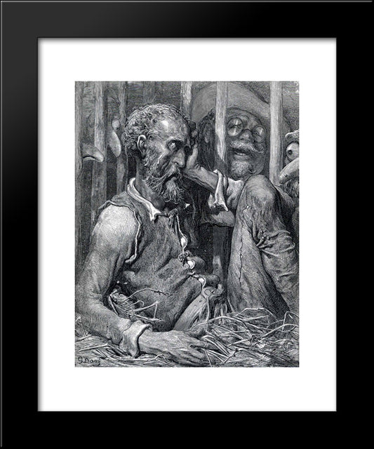 The Enchantment Of Don Quixote 20x24 Black Modern Wood Framed Art Print Poster by Dore, Gustave